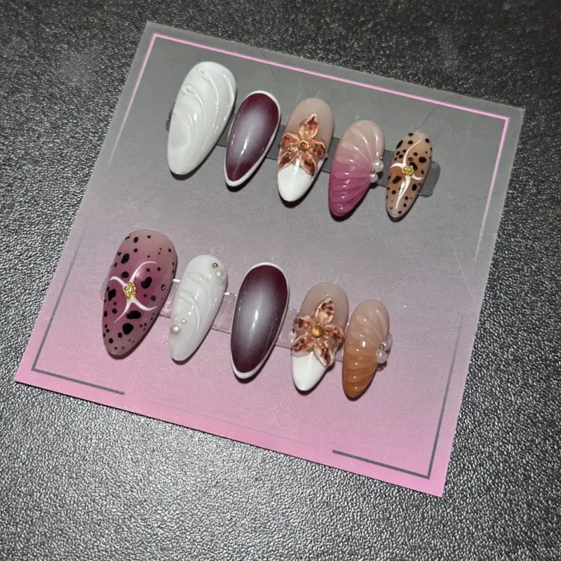 3D gel Press on Nail American style