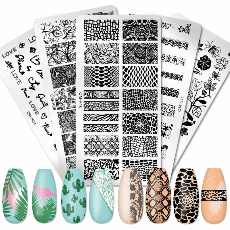 Nail Stamping Plates Nails Art Stencil Stamp Tools DIY Nail Arts Lace Nail Art Creation