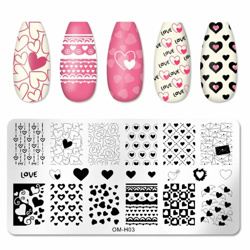 Nail Stamping Plates Nails Art Stencil Stamp Tools DIY Nail Arts Lace Nail Art Creation - Image 27