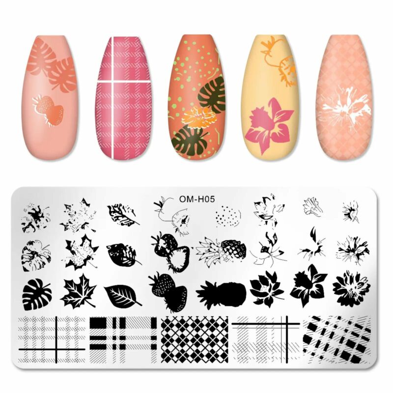Nail Stamping Plates Nails Art Stencil Stamp Tools DIY Nail Arts Lace Nail Art Creation - Image 24