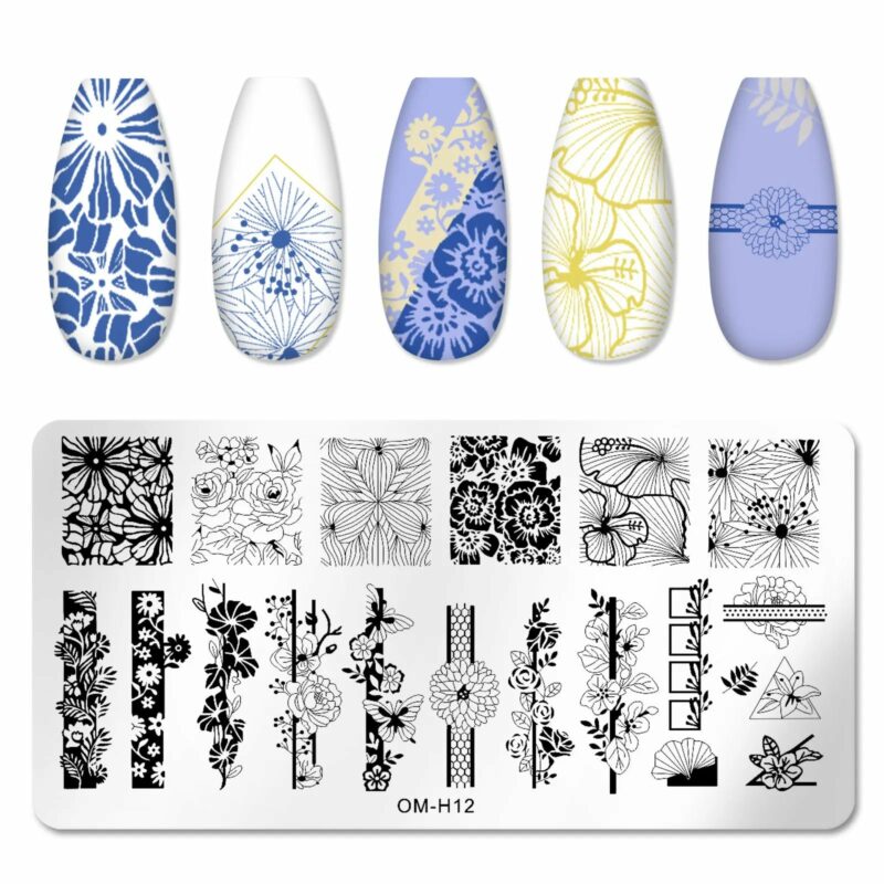 Nail Stamping Plates Nails Art Stencil Stamp Tools DIY Nail Arts Lace Nail Art Creation - Image 22