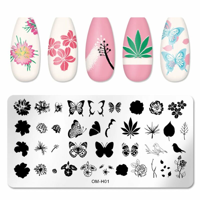 Nail Stamping Plates Nails Art Stencil Stamp Tools DIY Nail Arts Lace Nail Art Creation - Image 21