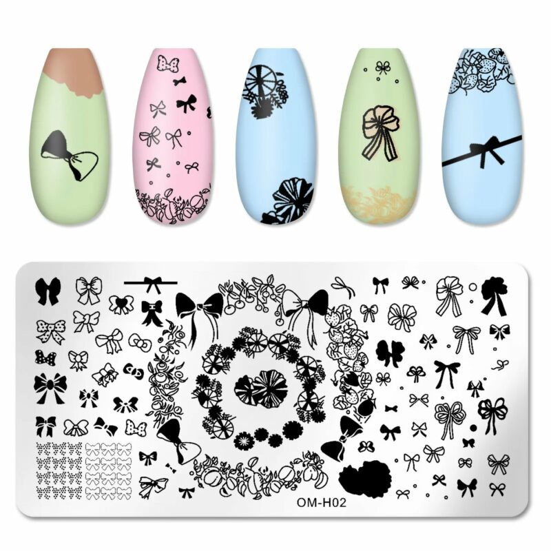 Nail Stamping Plates Nails Art Stencil Stamp Tools DIY Nail Arts Lace Nail Art Creation - Image 20