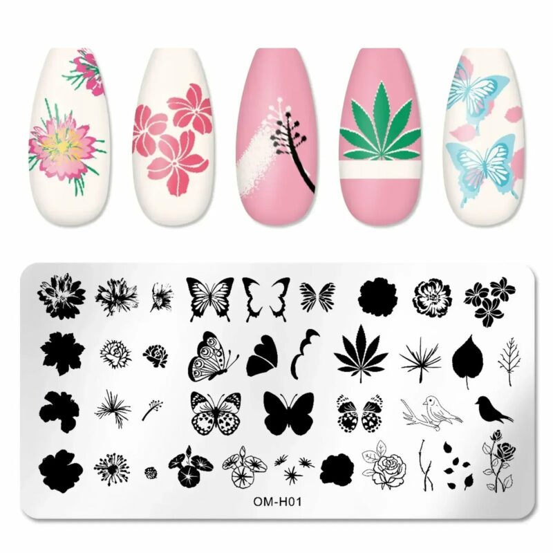 Nail Stamping Plates Nails Art Stencil Stamp Tools DIY Nail Arts Lace Nail Art Creation - Image 16